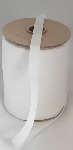 Köperband Polyester rohweiß 15 mm Bandbreite 500 mtr. Spule